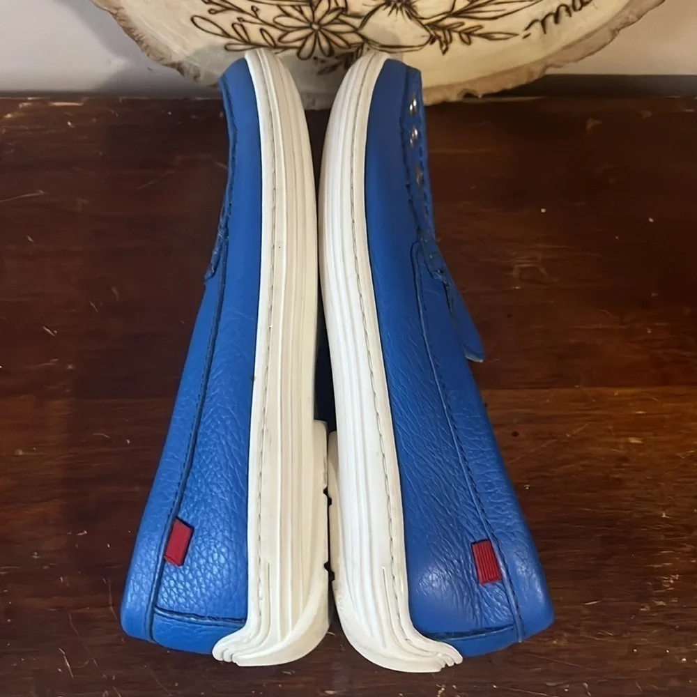 ❤️FINAL SALE❤️ Marc Joseph Blue “Mott St” Grommet Leather Loafers Size 2.5